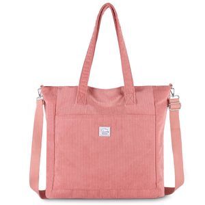 Corduroy Tote Bag, Casual Lhtweht Large Work Tote With Zier :|
